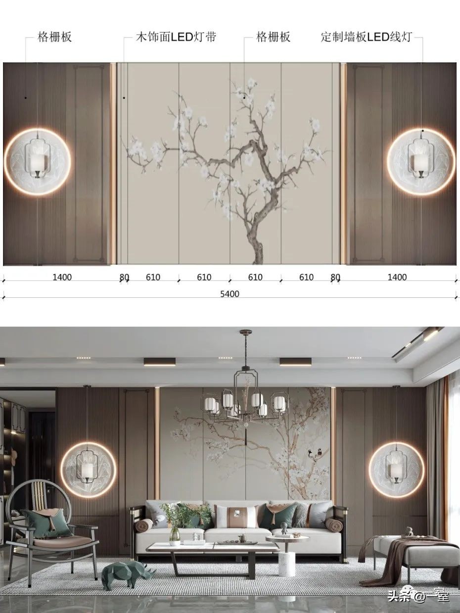 2021网红背景墙带详细尺寸供参考,电视背景墙2023最新款网红尺寸