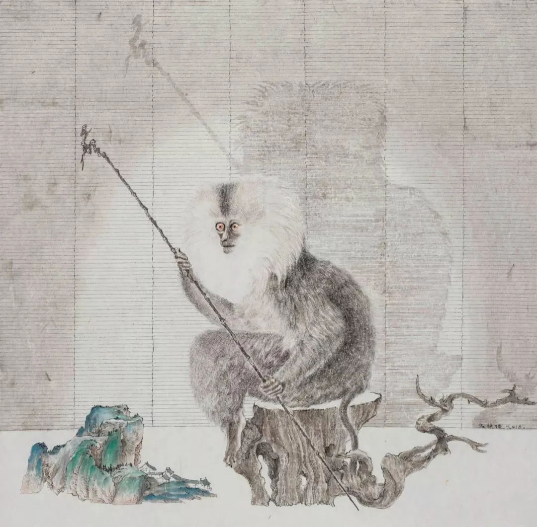 严谨细致的书法,水墨气韵生动的线描