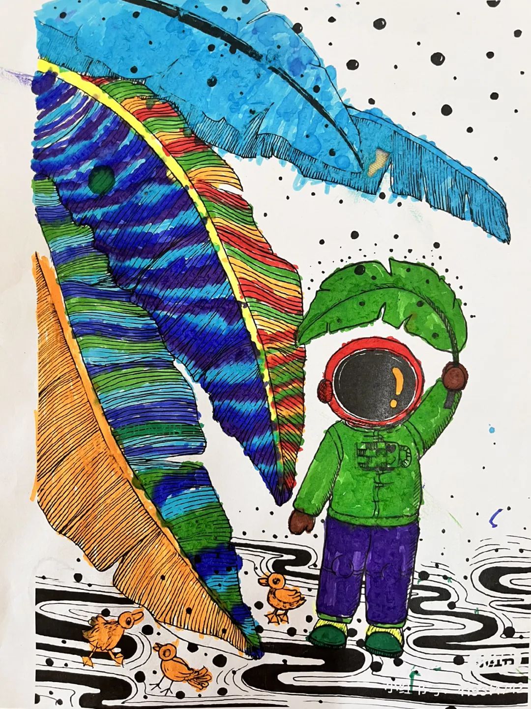 济南市美里湖中心幼儿园怎么样,幼儿园印象济南春天绘画