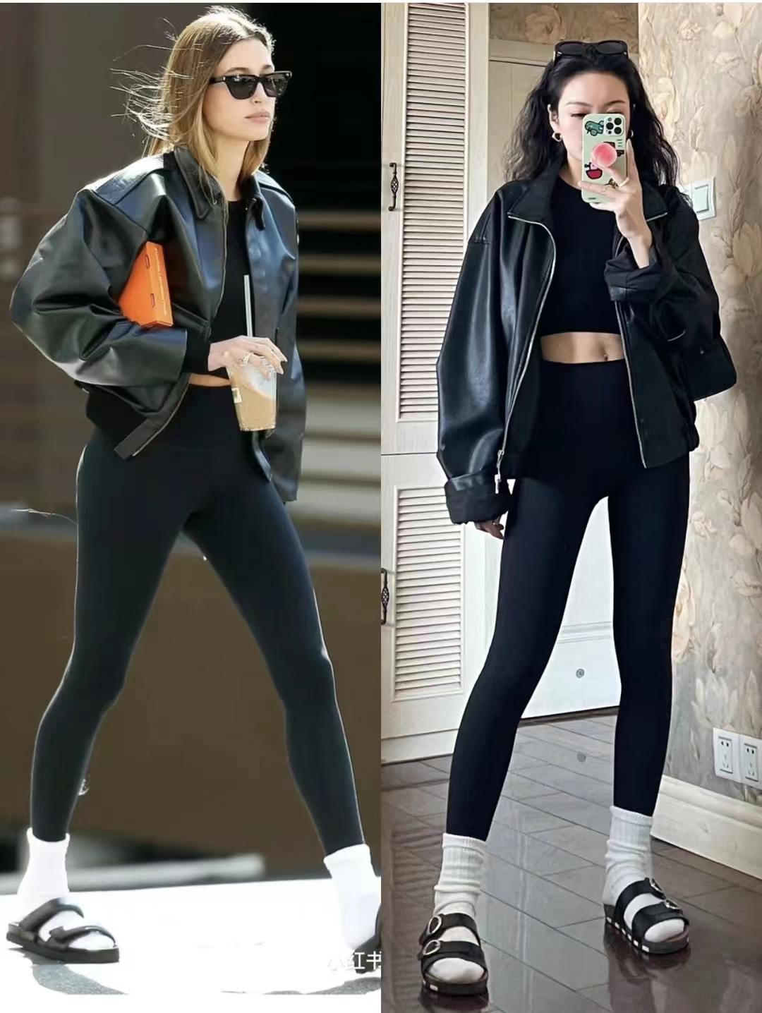 黑色皮衣怎么搭配才显高级,绯红色皮衣怎么搭配秋冬