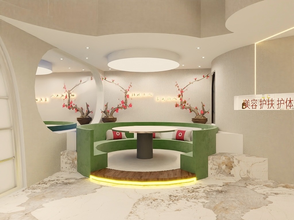 600平美容院装修案例欣赏,100平会所装修设计案例
