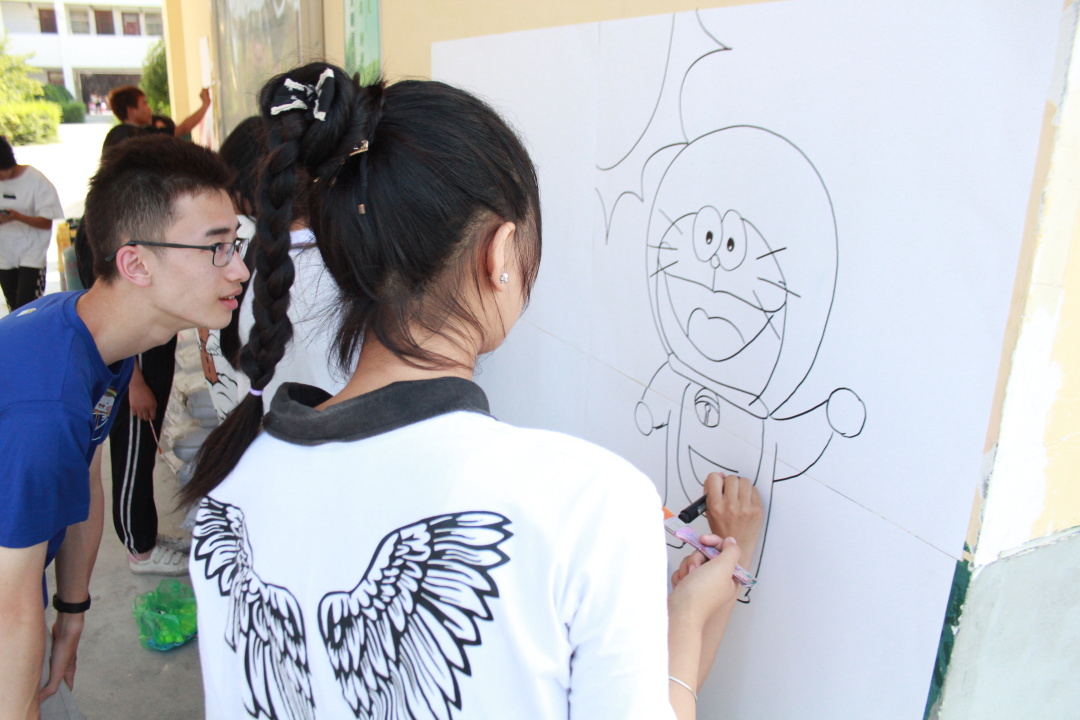 八一南昌起义墙绘,鸭子创意墙绘