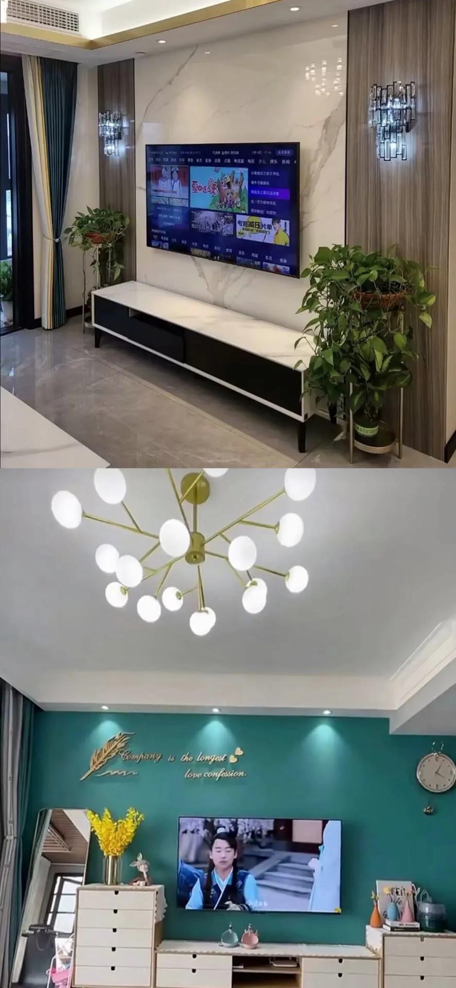 简简单单的电视墙小装饰,木饰面电视背景墙简简单单