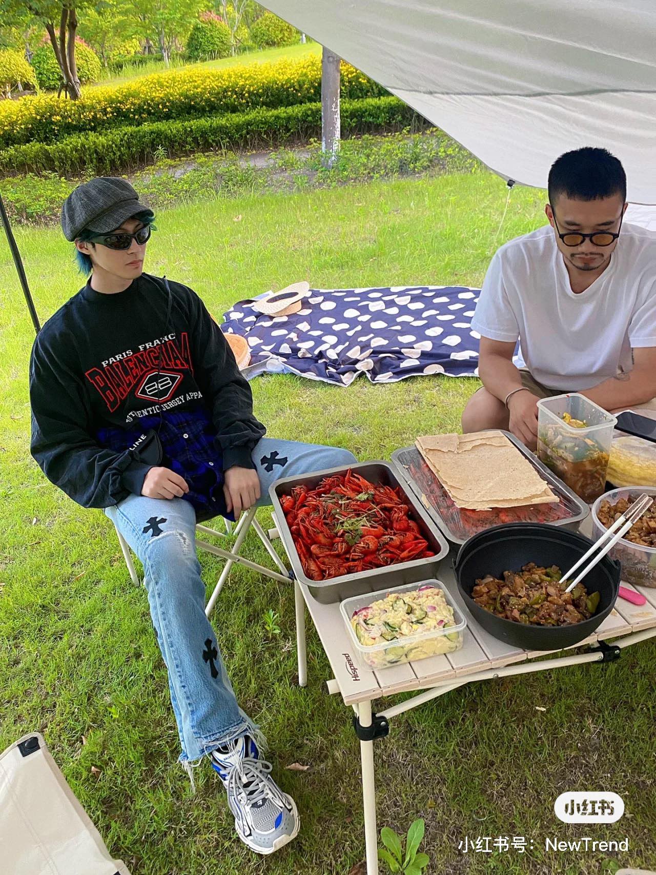 巴黎世家crew印花衬衫,巴黎世家格纹带帽衬衫