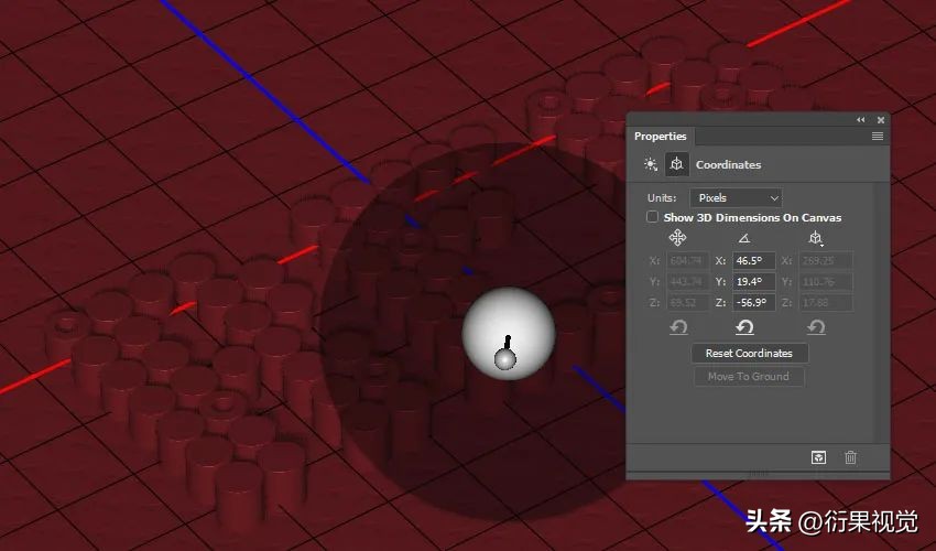 ps怎么做立体空心圆柱效果,ps文字贴合在圆柱上面