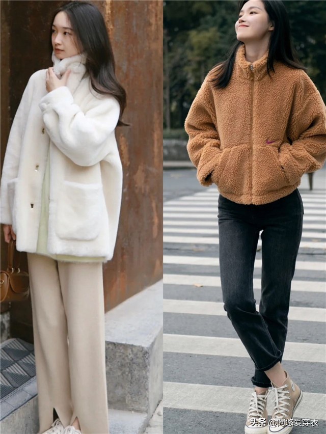 羊羔毛皮草外套还流行不,今年流行的羊羔毛短款