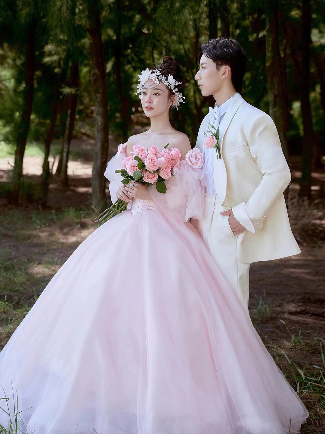 是心动呀公主粉婚纱照也太好看了吧！