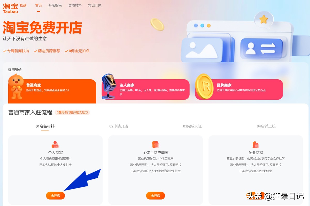 淘宝开店操作,淘宝开店流程步骤详解图