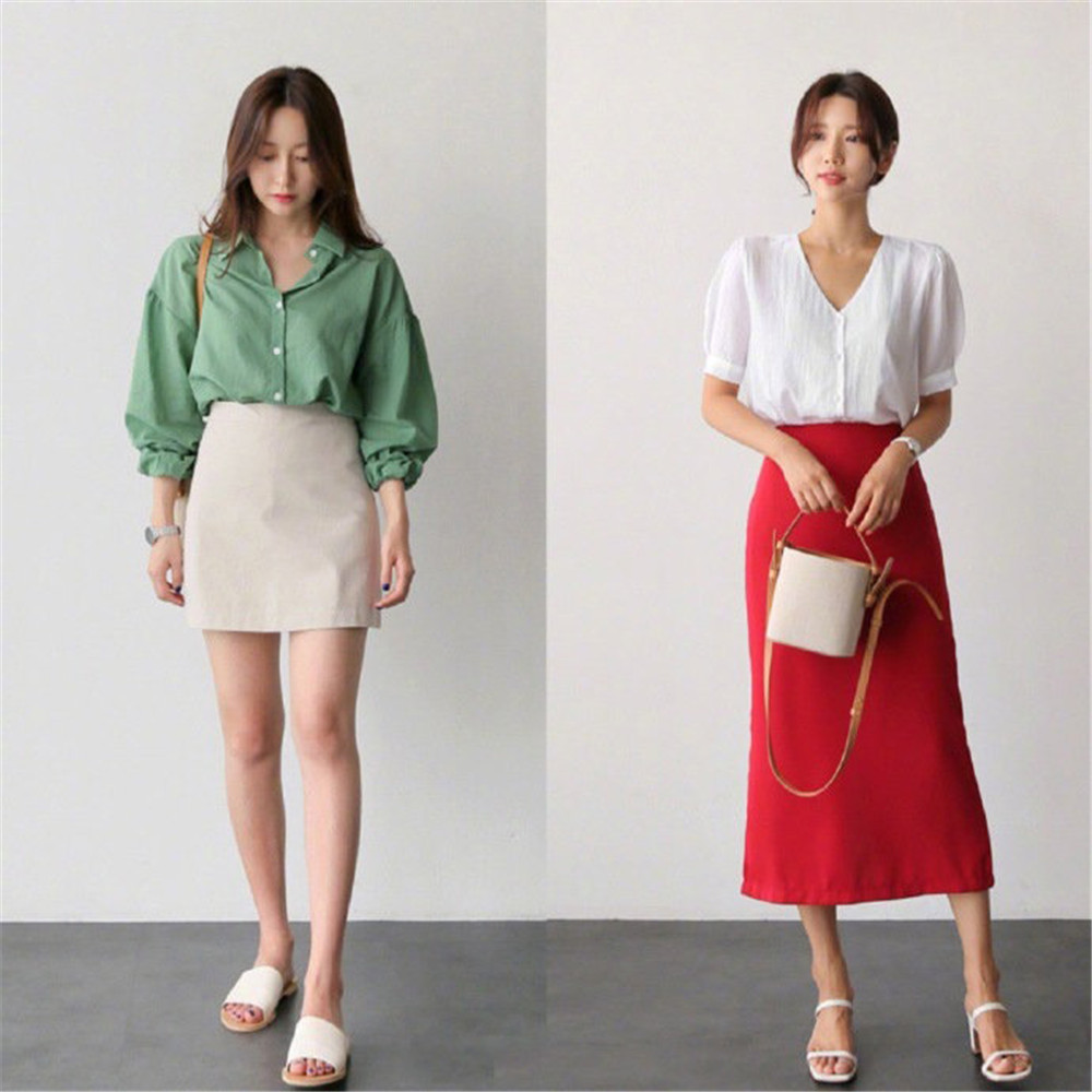 上衣百搭下衣随便穿,上衣纯色显瘦百搭宽松