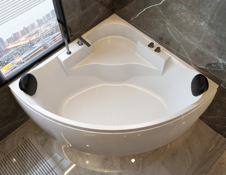 浴缸进水和排水预留尺寸图,浴缸预埋水管预留尺寸示意图