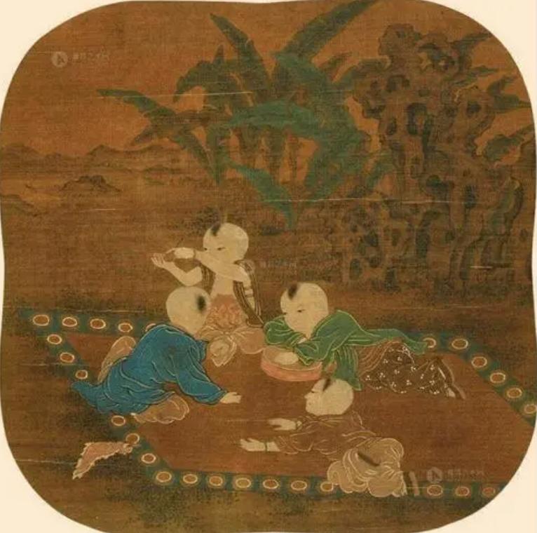 宋朝苏汉臣婴儿图,历史上的婴戏图