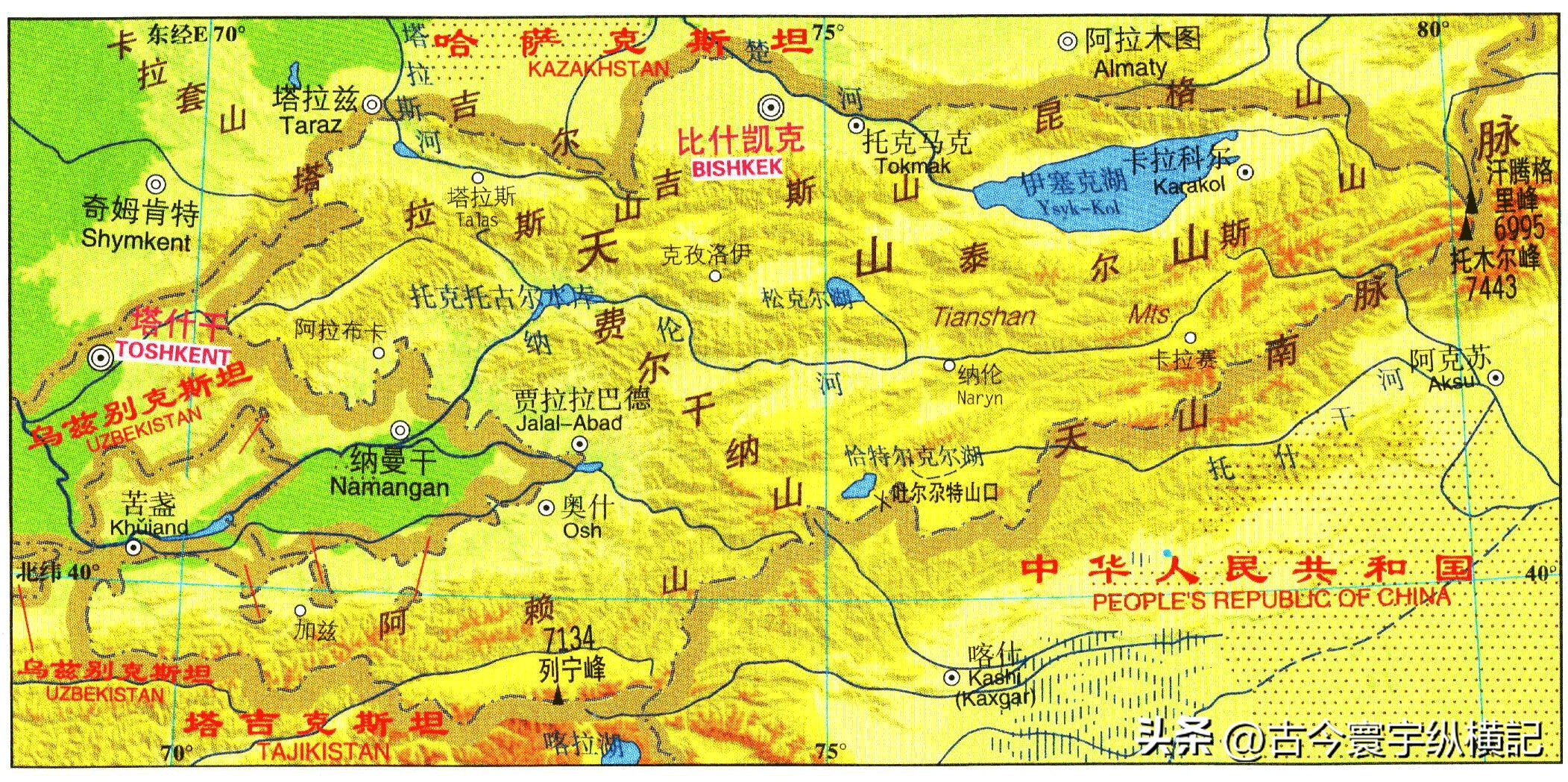 亚洲各国地形图（高清宜收藏）,亚洲大陆地形图