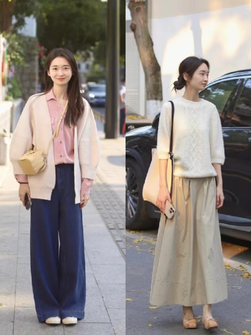 杏裙怎么搭配好看,杏色针织衫连衣裙怎么搭配