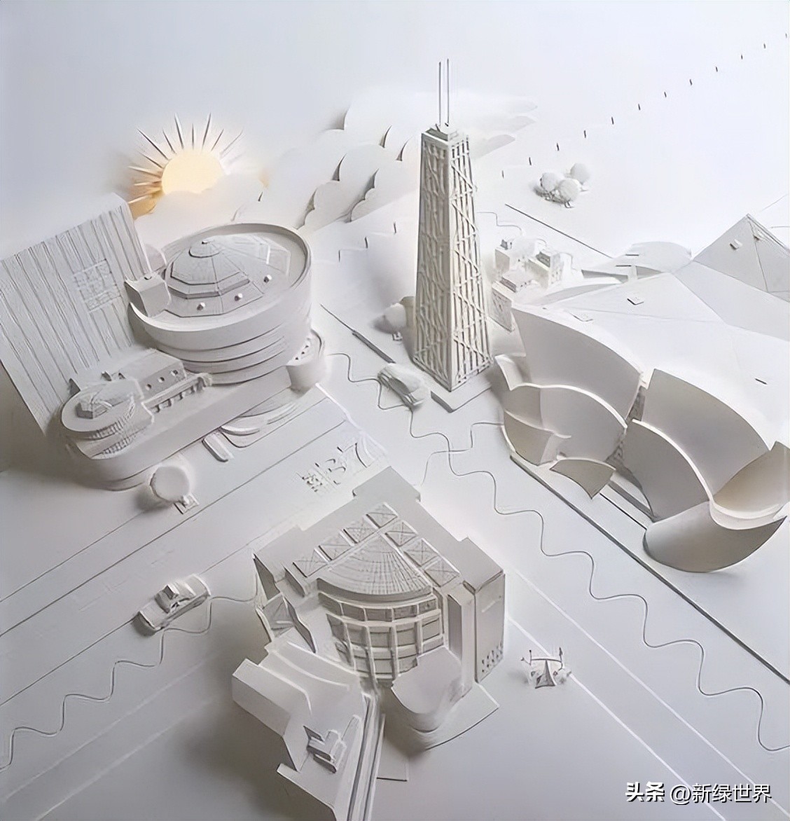 纸艺作品绘画,千变万化的纸艺术作品