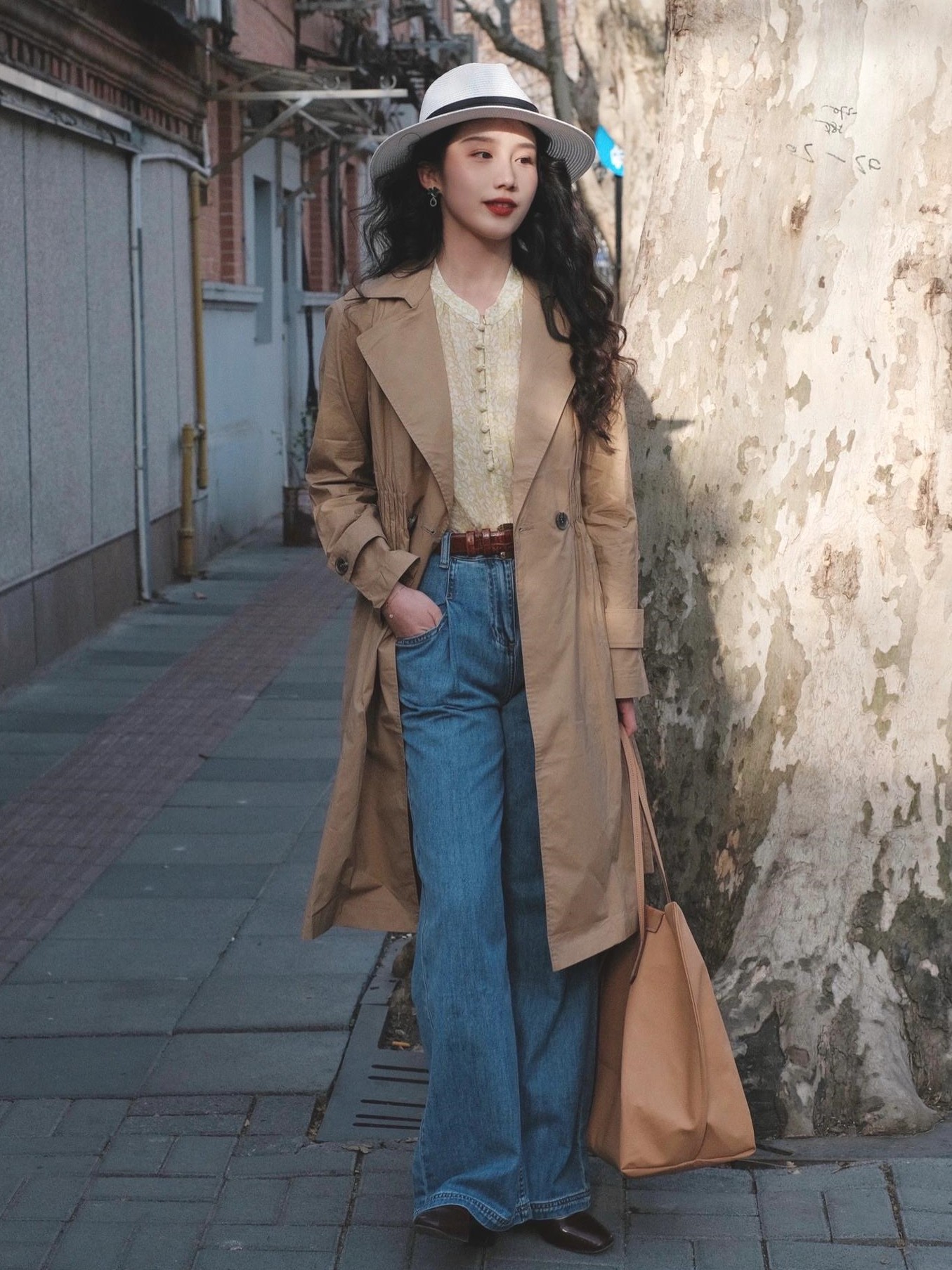 毛衣阔腿裤冬天这样穿才洋气,大毛衣阔腿裤才是秋冬最佳搭配