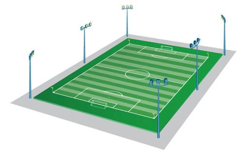 足球场灯,足球场的灯