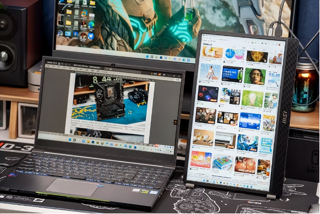 笔记本组双屏，NS打游戏，微星PROMP161便携显示器使用心得