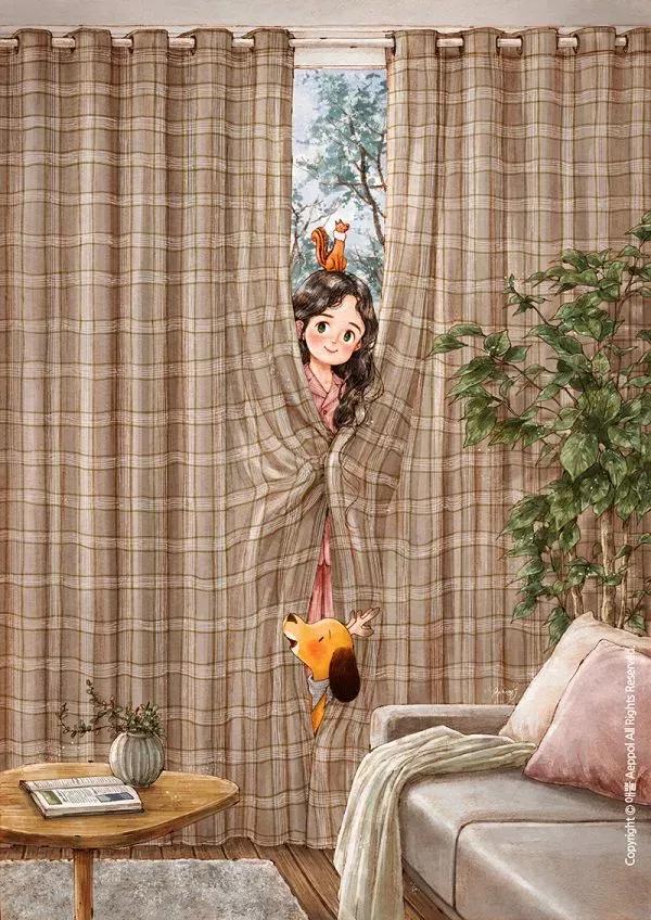 春日美景插画,春日节气插画