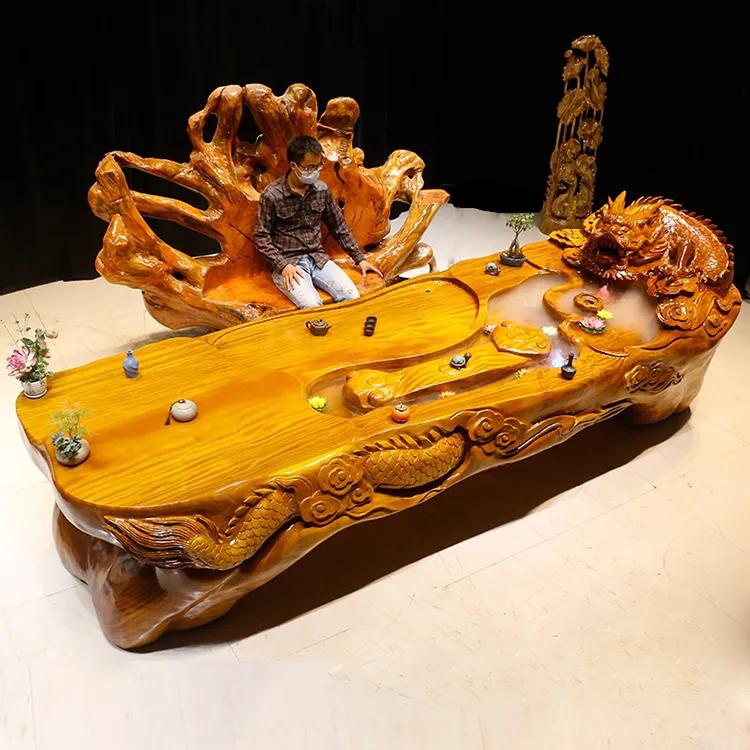 茶盘茶台楠木,金丝楠木根雕茶桌茶台