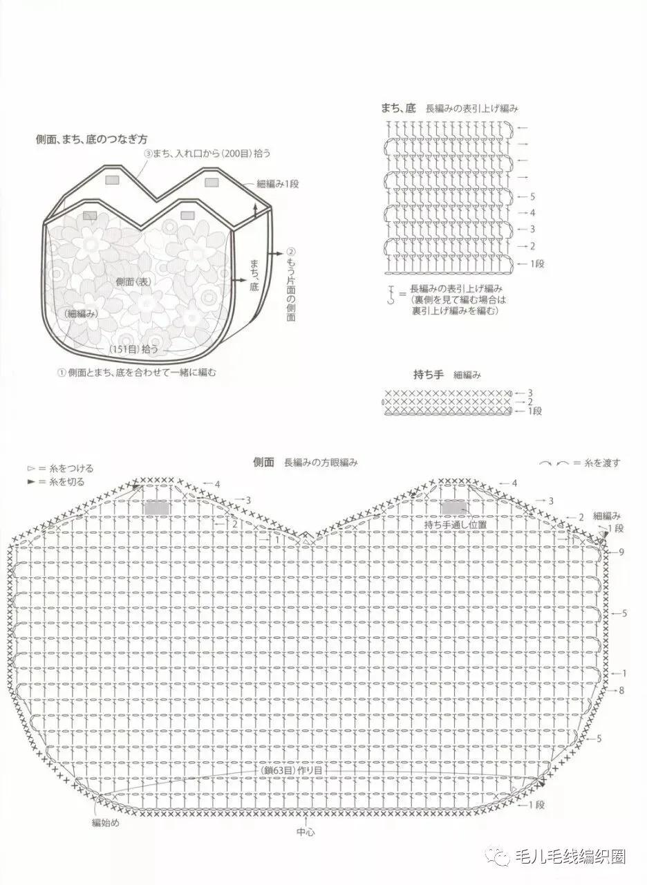 春夏包包钩织,钩针包包春夏布条线