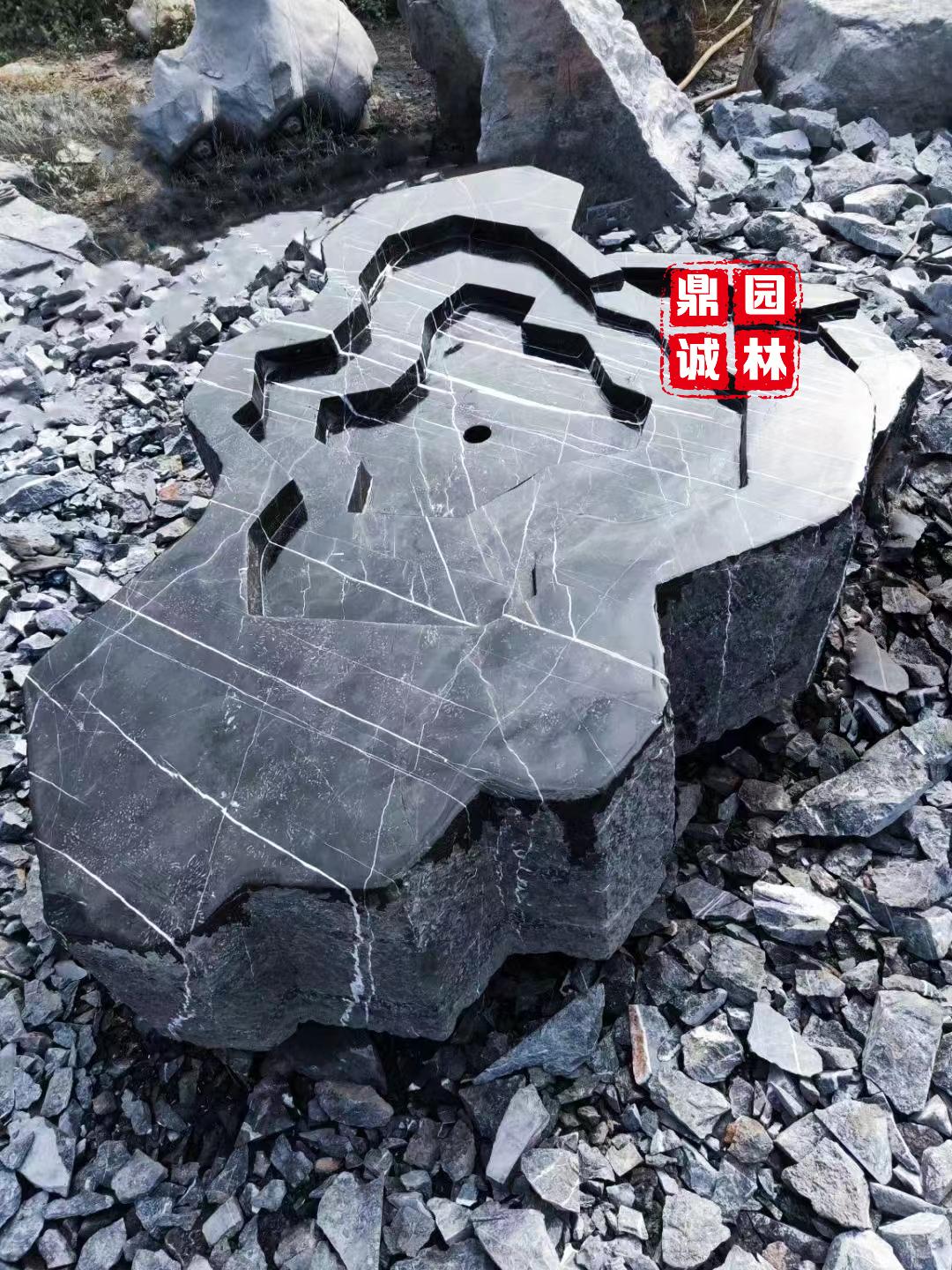 黑山石水钵造型设计,黑山石水钵图片大全
