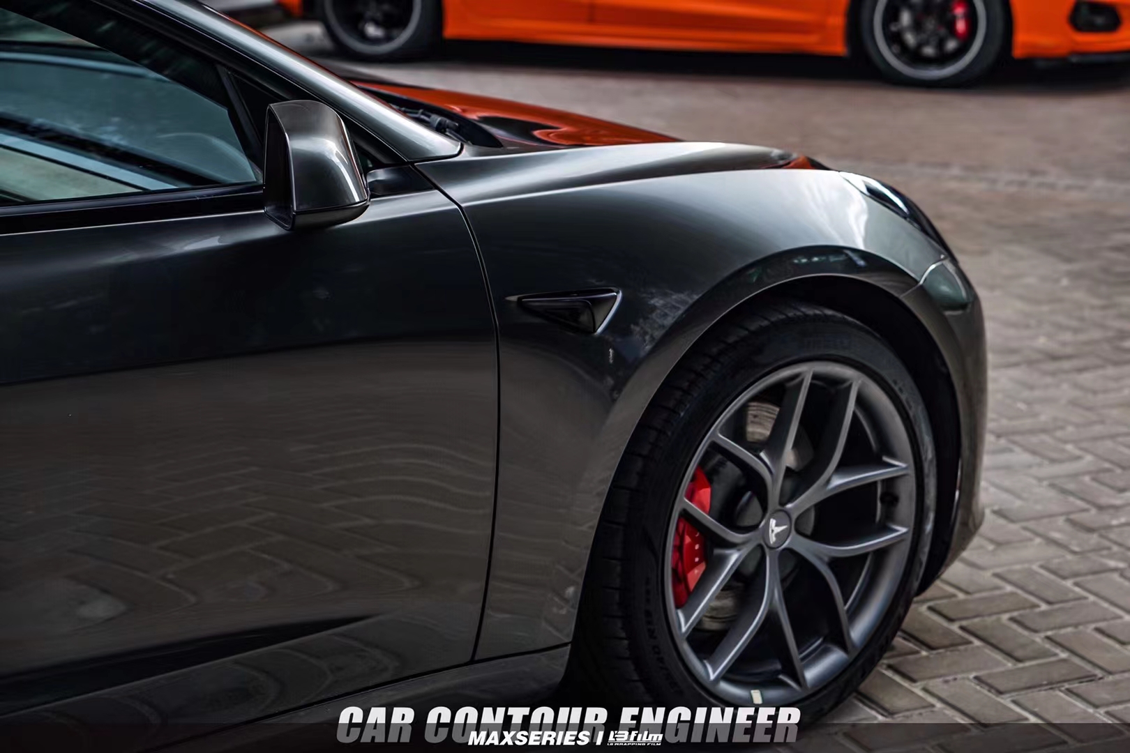 特斯拉y液态深海蓝改色膜,特斯拉贴酷莱特改色膜金属风暴蓝