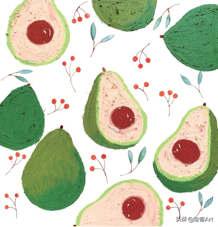 治愈了一切的不可爱图片,油画棒森系小清新插画