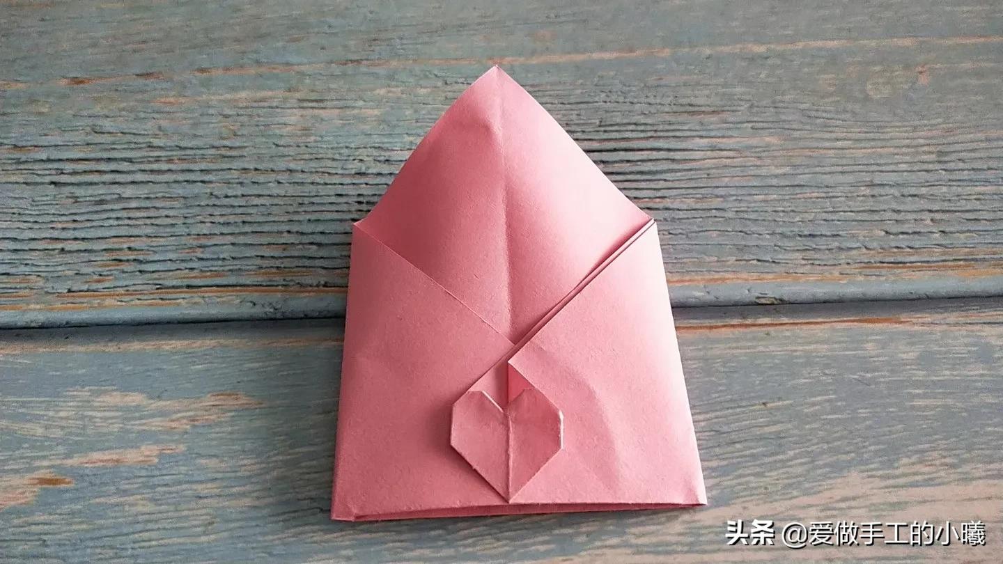 爱心信封折纸教程,爱心折纸信封