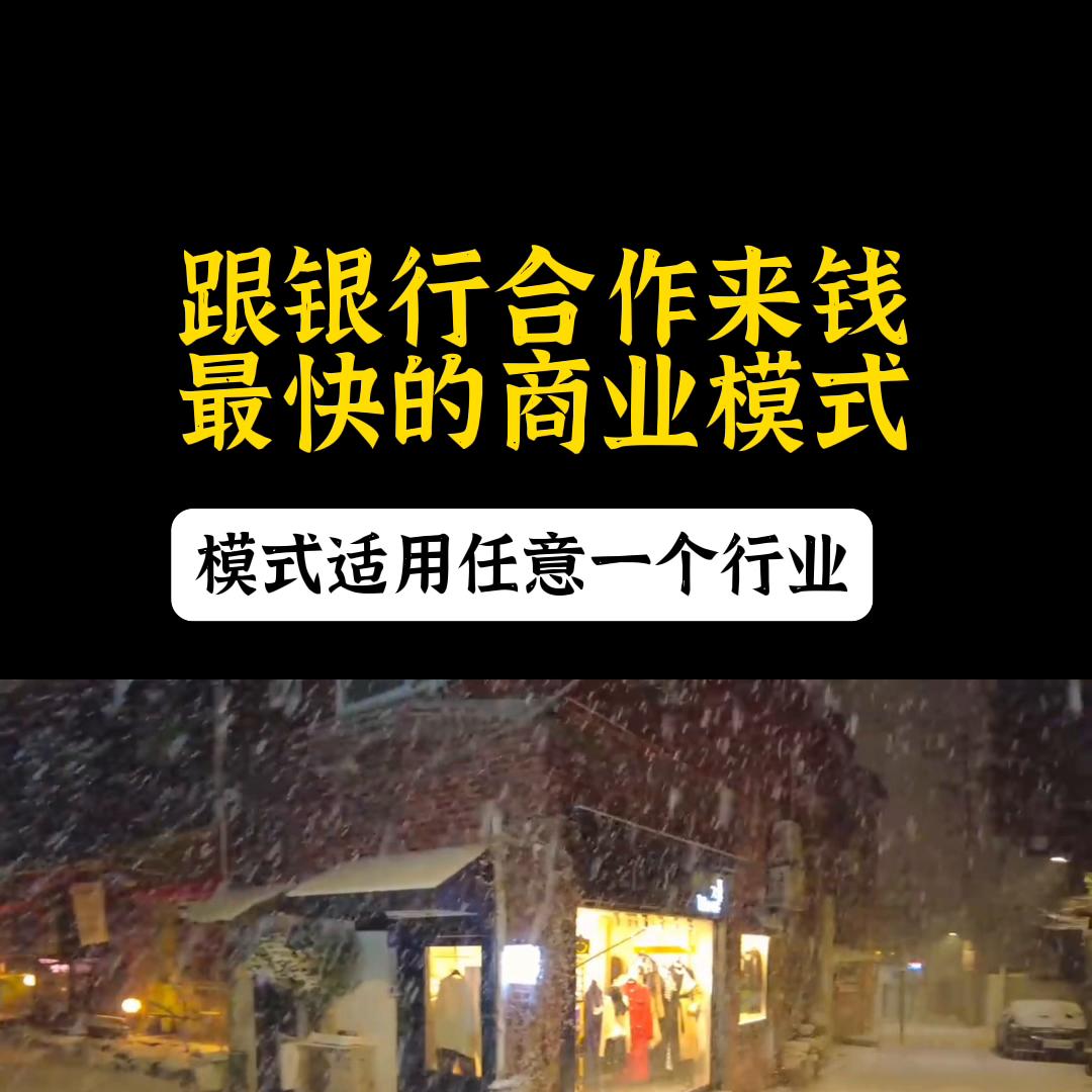 跟银行合作的商业模式怎么盈利,和银行有关系可以做什么项目赚钱