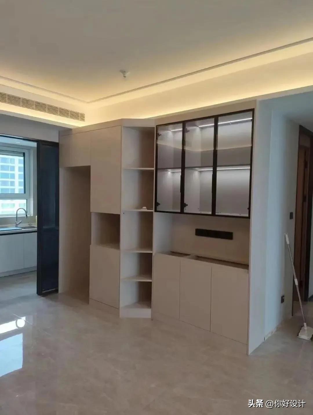 斜角冰箱柜子高级设计,冰箱柜设计效果图大全