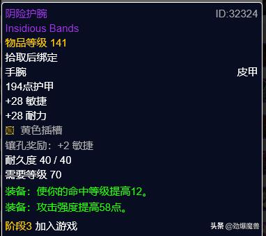 魔兽世界怀旧服p3盗贼装备选择,魔兽世界怀旧服tbcp3