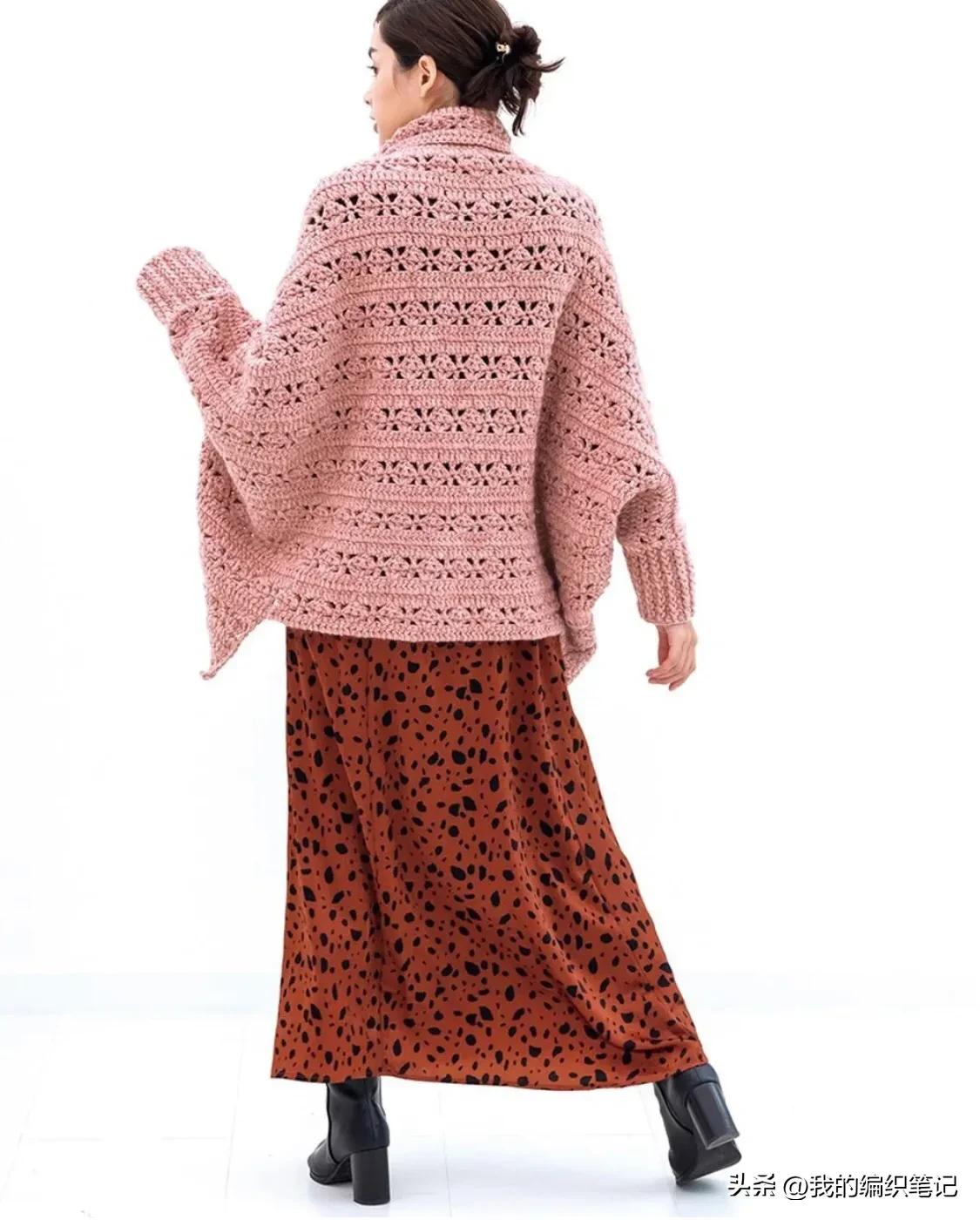 夏季披肩斗篷钩织教程,钩织冬天披肩斗篷图解教程