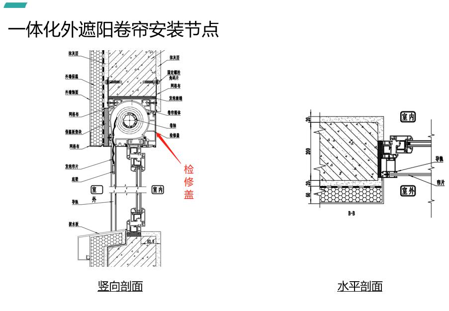 外遮阳铝合金卷帘窗一体化,内开窗遮阳一体化卷帘