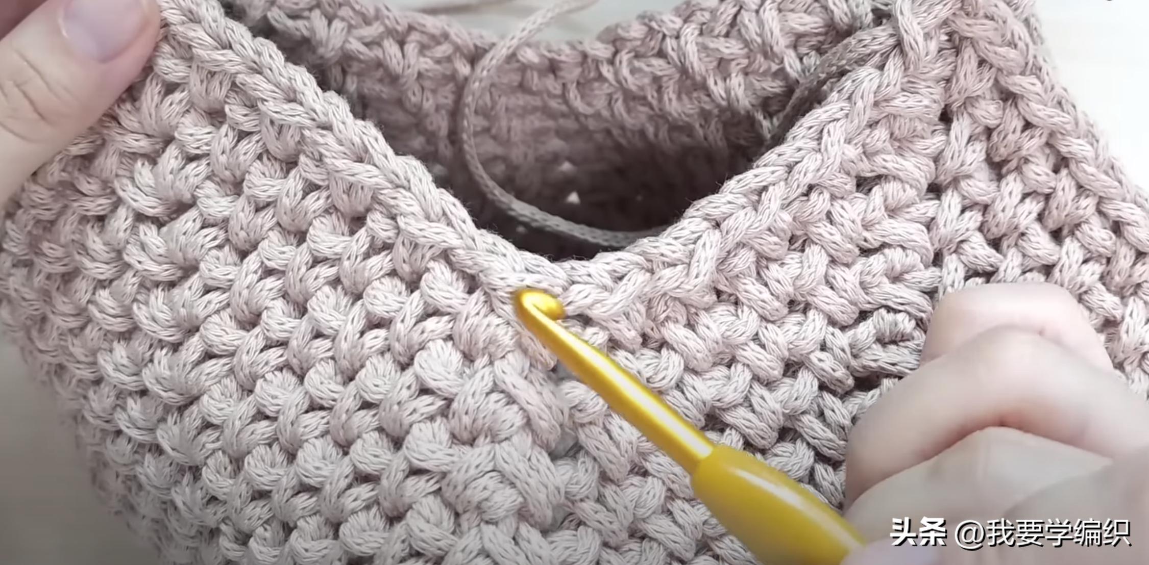 适合小姑娘提的手提包编织教程,小巧型编织包