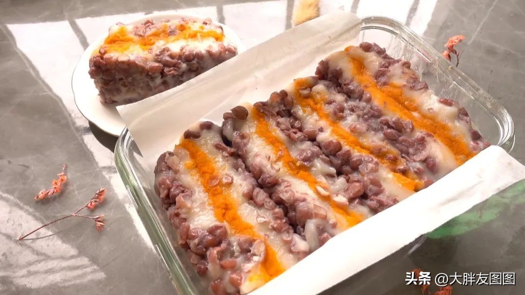 纯手工制作美食红豆切糕更糯微甜,切糕这样做软糯香甜