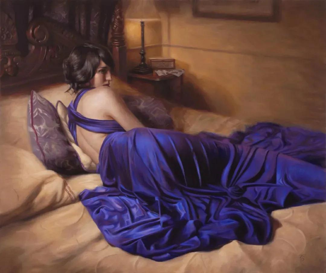 国外当代超写实艺术作品,西方油画大师笔下的绝世美人