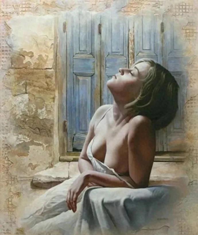 风景油画写生调色盘,绚丽色彩调色