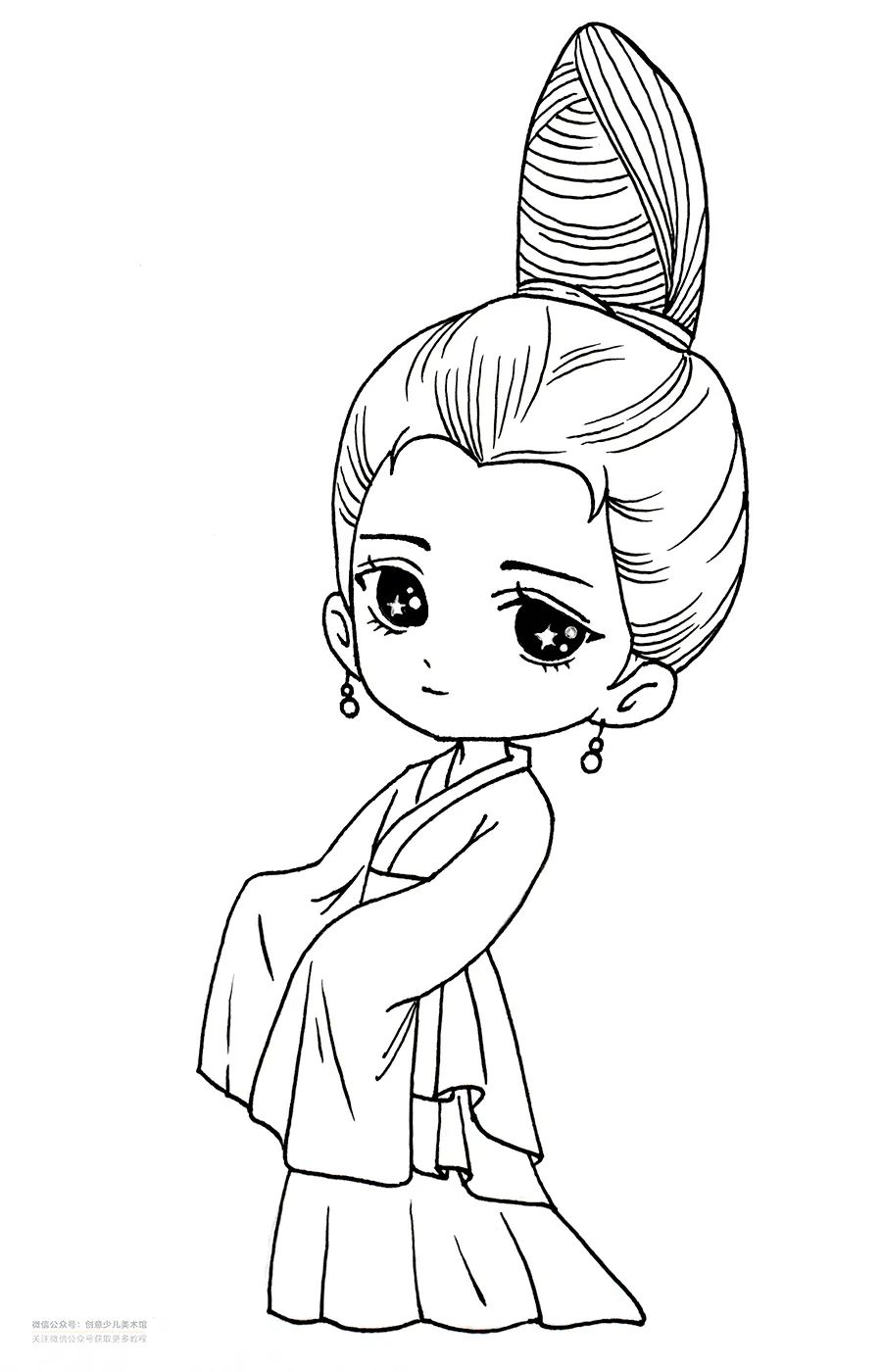 儿童画教程｜春季卡通动漫课程《千里画卷，只此青绿》