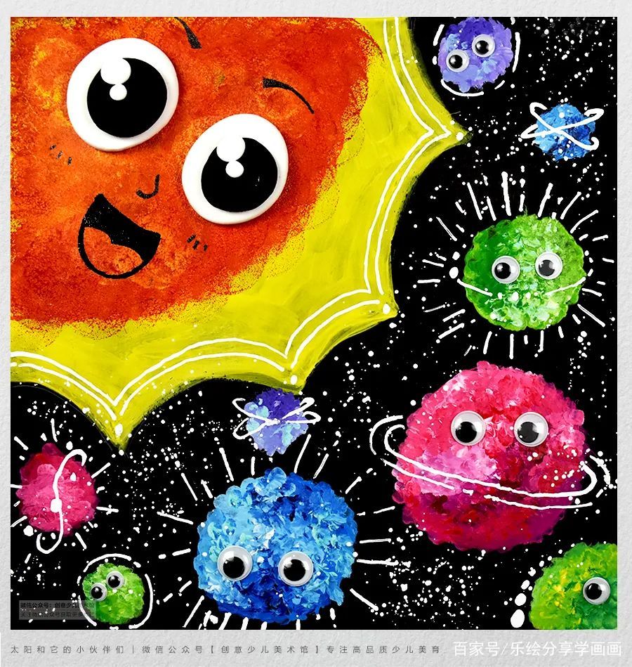 幼儿水粉画太阳的步骤视频,儿童画绘画地球6-9岁