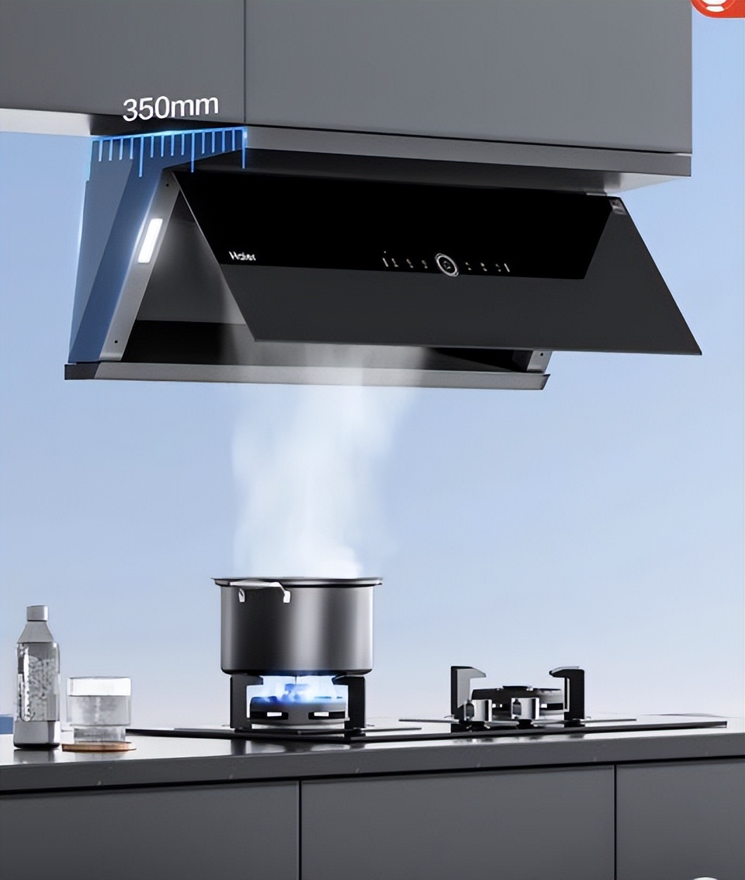 侧吸滑盖烟机探店,750毫米宽的侧吸家用烟机