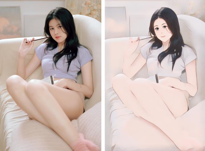 3张照片变漫画,最流行的照片转漫画制作