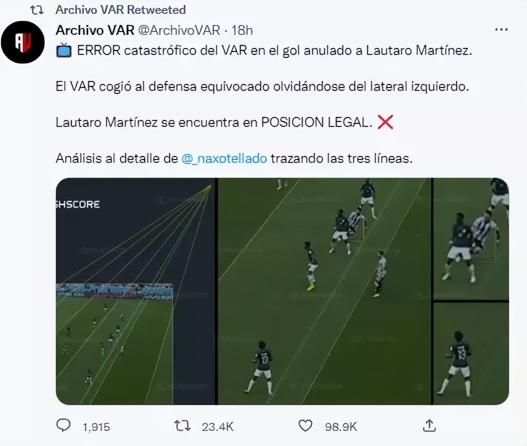 世界杯劳塔罗越位进球,劳塔罗世界杯越位进球