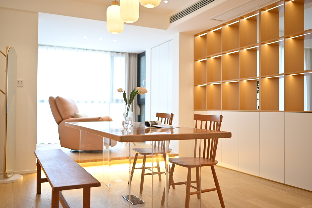 原木风全屋颜色搭配装修效果图,三种颜色打造原木风