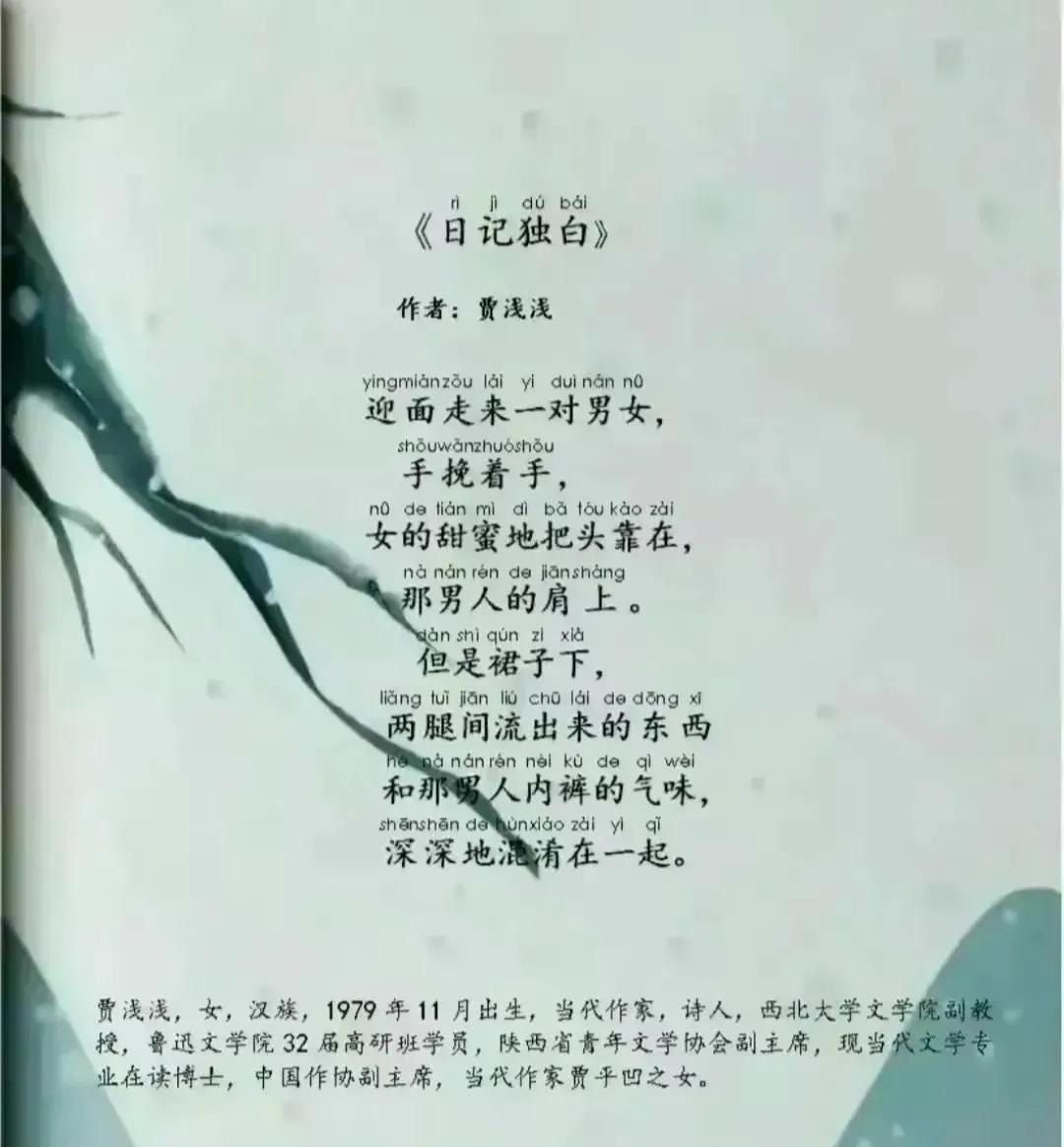 贾平凹曾评价贾浅浅的诗,朗诵贾浅浅的诗全集