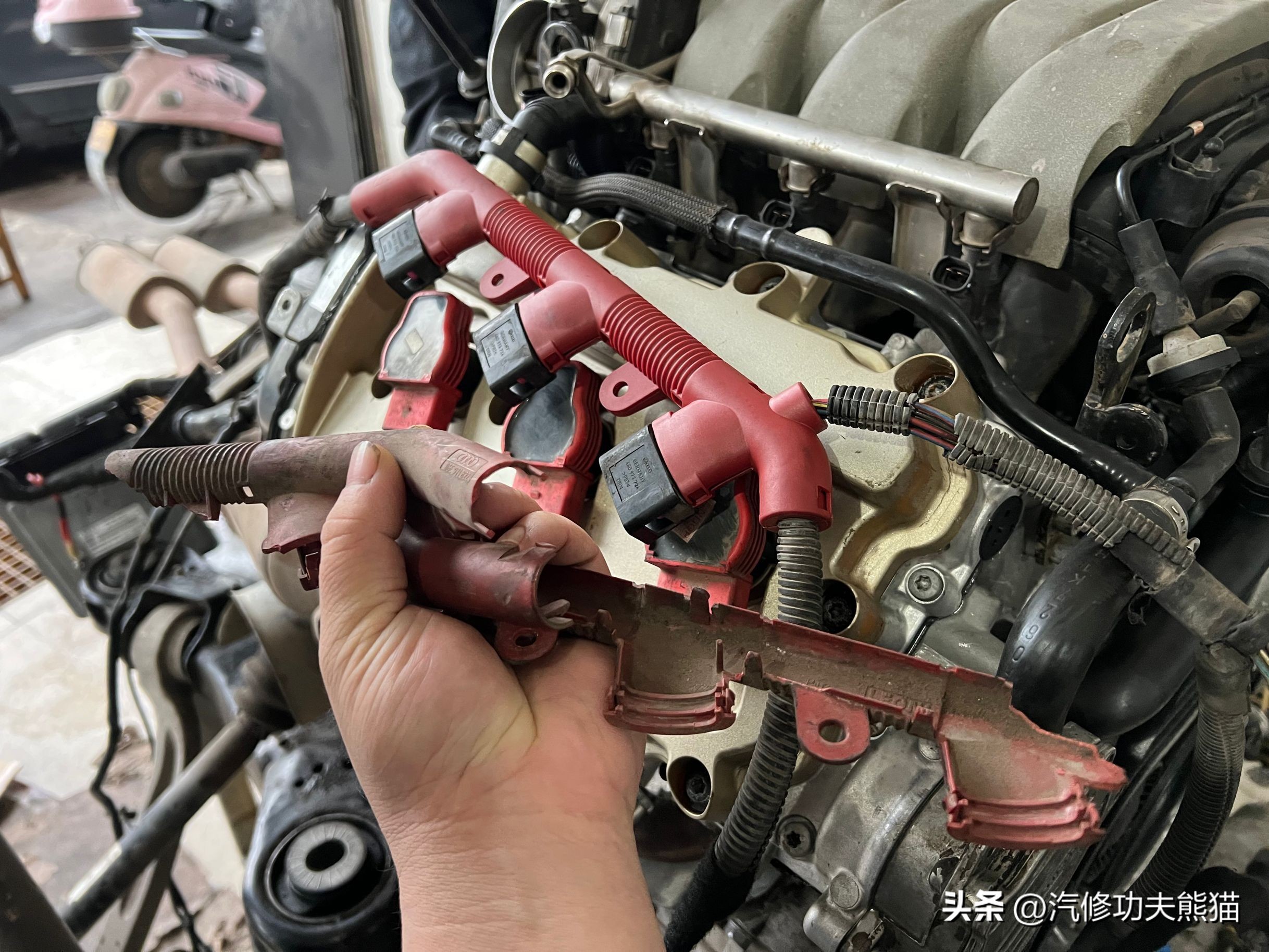 翻新60年前的奥迪,老车翻新奥迪a6发动机