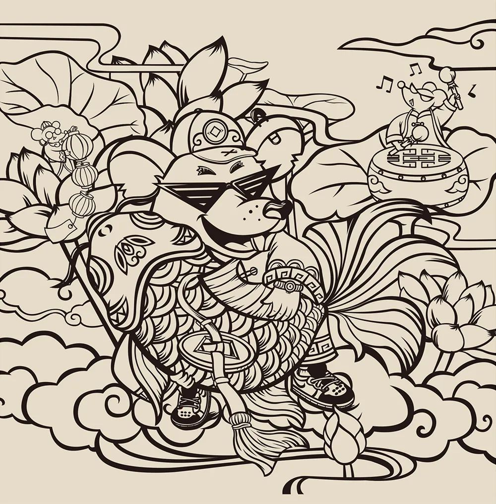 国潮风海报排版,国潮风插画作品介绍