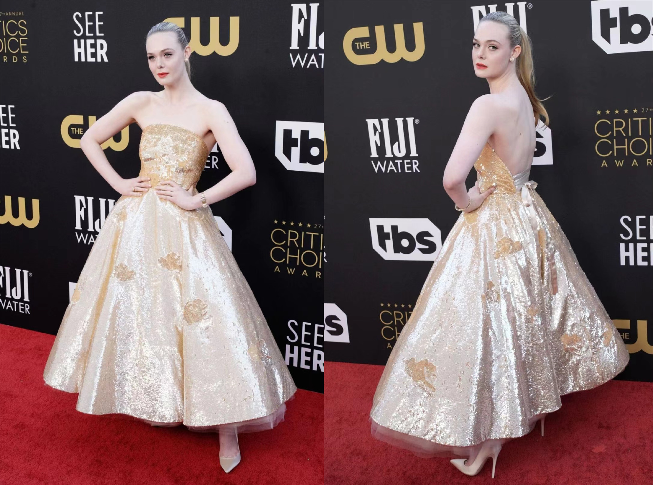 红毯香奈儿走秀名场面,ladygaga穿高定礼服