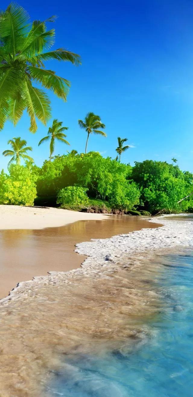 美丽的碧海蓝天壁纸,2018蓝色大海夏天壁纸