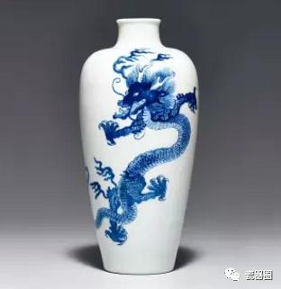 大清嘉庆香草龙纹官窑盘,清三代瓷器龙纹特征