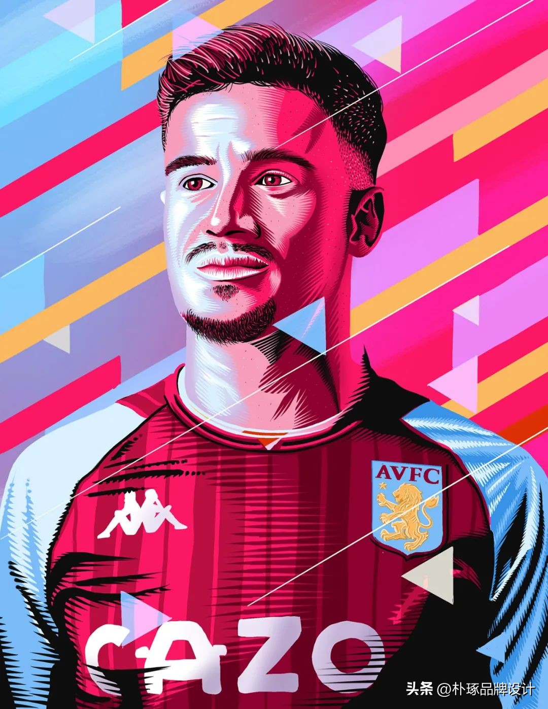 足球运动员手绘图,足球运动员海报设计